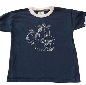 Italian Sicilia Italia T-shirt Flag and Vespa Scooter Embroidery Kids Size 3 EUC